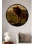 Dekoratif Ormanların Kralı Duvar Tablo Ahşap Yuvarlak Tablo 1