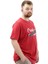 Büyük Beden Erkek Tişört Baskılı Pamuklu Bisiklet Yaka Create U24079 Bordo 3