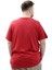 Büyük Beden Erkek Tişört Baskılı Pamuklu Bisiklet Yaka Create U24079 Bordo 4