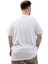 Büyük Beden Erkek Baskılı Tişört Bisiklet Yaka Pamuklu New York U24081 Beyaz 4