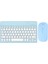 Hometech Alfa MTK8168 10.1" Uyumlu Kablosuz Bluetooth Şarjlı Türkçe Q Klavye Mouse Seti - Mavi 1