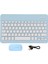 Hometech Alfa MTK8168 10.1" Uyumlu Kablosuz Bluetooth Şarjlı Türkçe Q Klavye Mouse Seti - Mavi 2