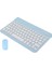 Apple iPad 6. Nesil 9.7" Uyumlu Kablosuz Bluetooth Şarjlı Türkçe Q Klavye Mouse Seti - Mavi 5