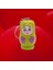Ahşap Matruşka Bebek Anahtarlık Yeşil 5cm Büyük Boy 4