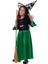 Kız Çocuk Yeşil Siyah Cadı Elbise Halloween Witch Costume Party 1