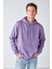 Epıc Erkek Yumusaçık Kumaşlı Kapüşonlu Kordonlu Regular Fit Nakışlı Mor Sweatshirt 4