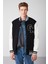 Advanced Erkek Bomber Üç Boyutlu Aplikeli Çıt Çıtlı Bomber Siyah Sweatshirt 4
