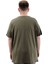 Battal Beden Erkek Pamuklu T-Shirt Yumuşak Dokulu Baskılı Belıef U24085 Haki 4