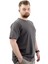 Erkek Büyük Beden Pamuklu Baskılı Bisiklet Yaka Tişört Change U24050 Antramelanj 3