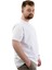 Büyük Beden Erkek T-Shirt Basic Likralı Bisiklet Yaka Tişört Thıs Is Me U24076 Beyaz 3