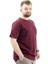 Erkek Büyük Beden T-Shirt Pamuklu Baskılı Bisiklet Yaka Tişört Lımıted U24052 Mürdüm 3
