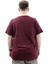 Erkek Büyük Beden T-Shirt Pamuklu Baskılı Bisiklet Yaka Tişört Lımıted U24052 Mürdüm 4