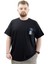 Erkek Büyük Beden T-Shirt Pamuklu Baskılı Bisiklet Yaka Tişört Lımıted U24052 Siyah 1
