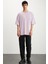 Rhett Erkek Oversize Fit Bol Kesim %100 Organik Pamuklu Basic Örme Pembe T-shirt 2