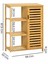 Bambu Masif 3 Raflı Tek Kapaklı Çok Amaçlı Düzenleyici organizer dolap DB-0005 5