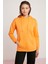 Diane Kadın İçi Polarlı Yumuşacık Comfort Fit Kapüşonlu Turuncu Sweatshirt 4