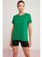 Tatum Kadın Pamuk Süprem Yuvarlak Yaka Comfort Fit Yeşil T-Shirt 2