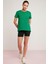 Tatum Kadın Pamuk Süprem Yuvarlak Yaka Comfort Fit Yeşil T-Shirt 4