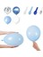 Mavi Krom Mavi Beyaz Şeffaf Balon Seti (10 Krom Mavi 20 Beyaz 20 Mavi 10 Şeffaf 1 Mavi Pul Zincir Yapıştırıcı) 2