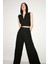 Lotus Crop Loose Fit Siyah Bluz 2
