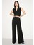Lotus Crop Loose Fit Siyah Bluz 3