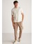 Laporte Erkek Dokulu Kumaşlı Slim Fit Ekru Polo Yaka T-Shirt 5