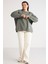 Ethiquet Barborabb İçi Polarlı Yumuşacık Comfort Fit Yuvarlak Yaka Yeşil Büyük Beden Sweatshirt 4