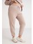 Lenkabb Kadın İçi Polarlı Comfort Fit Beli ve Paçası Lastikli Pembe Eşofman Altı 4