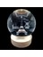 Paris Kristal Cam Küre 8cm LED Işıklı USB Kablolu Ahşap Stantlı Gece Lambası 1