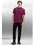 Eddıe Erkek Slim Fit %100 Pamuk Bordo Polo Yaka T-Shirt 2