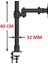 Umotech Ayarlanabilir Masaüstü Monitör, Lcd, LED Tv Standı Vesa Uyumlu, Ergonomik ve Çelik Sağlam - Siyah 2