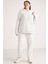 Terezabb Kadın İçi Polarlı Yumuşacık Comfort Fit Kapüşonlu Kanguru Cep Grimelanj Büyük Beden Sweatshirt 2