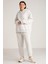 Terezabb Kadın İçi Polarlı Yumuşacık Comfort Fit Kapüşonlu Kanguru Cep Grimelanj Büyük Beden Sweatshirt 3