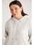 Terezabb Kadın İçi Polarlı Yumuşacık Comfort Fit Kapüşonlu Kanguru Cep Grimelanj Büyük Beden Sweatshirt 4