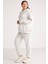Terezabb Kadın İçi Polarlı Yumuşacık Comfort Fit Kapüşonlu Kanguru Cep Grimelanj Büyük Beden Sweatshirt 5