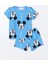 LC Waikiki Lcw Baby mavi Baskılı Bisiklet Yaka Kısa Kollu Mickey Mouse Baskılı Erkek Bebek Şortlu Pijama Takımı 1