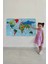 Türkçe Eğitici Ülke ve Başkent Okyanus Detaylı Atlası Dünya Haritası Duvar STICKER -60X105-3866 4