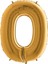 (0) Gold Folyo Balon- 40 Inç 100 cm 1
