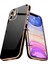 iPhone 11 Uyumlu Kılıf Kamera Korumalı Arkası Renkli Kenarları Parlak Dore Tasarım Kapak 2