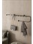 Metal Duvar Askısı Metal Askılık Elbise Askılığı Siyah 80 cm 1