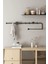 Metal Duvar Askısı Metal Askılık Elbise Askılığı Siyah 80 cm 2