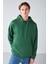 Steve Erkek Yumusaçık Kumaşlı Kapüşonlu Kordonlu Oversize Fit Yeşil Sweatshirt 2