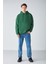 Steve Erkek Yumusaçık Kumaşlı Kapüşonlu Kordonlu Oversize Fit Yeşil Sweatshirt 3