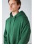 Steve Erkek Yumusaçık Kumaşlı Kapüşonlu Kordonlu Oversize Fit Yeşil Sweatshirt 5