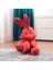 Kalp Tutan Tavşan Peluş 50cm Kırmızı 2