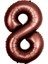 8 Rakam Çikolata Kahve Folyo Balon 40 Inç 100 cm 1