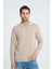 Luwero Erkek Diagonal Dokulu Jakar Slim Fit Polo Yaka Fermuarlı Triko Kazak 1