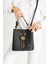 Monogram Baskılı 3 Bölmeli Kadın El & Omuz Çantası ve Cüzdan Kombini 24X23CM MDS20641002 2