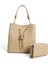 Monogram Baskılı 3 Bölmeli Kadın El & Omuz Çantası ve Cüzdan Kombini 24X23CM MDS20641002 1