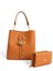 Monogram Baskılı 3 Bölmeli Kadın El & Omuz Çantası ve Cüzdan Kombini 24X23CM MDS20641002 1